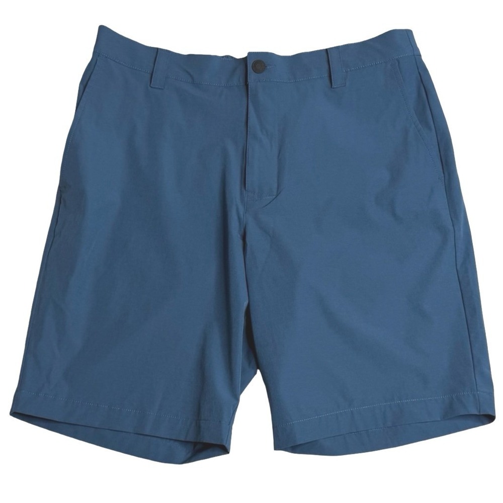 Banana Republic Comfort Flat Front Elastic Back‎ Performance Tech Shorts Blue 36